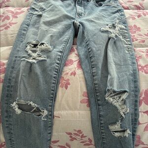 Distressed Blue Women's Jeans